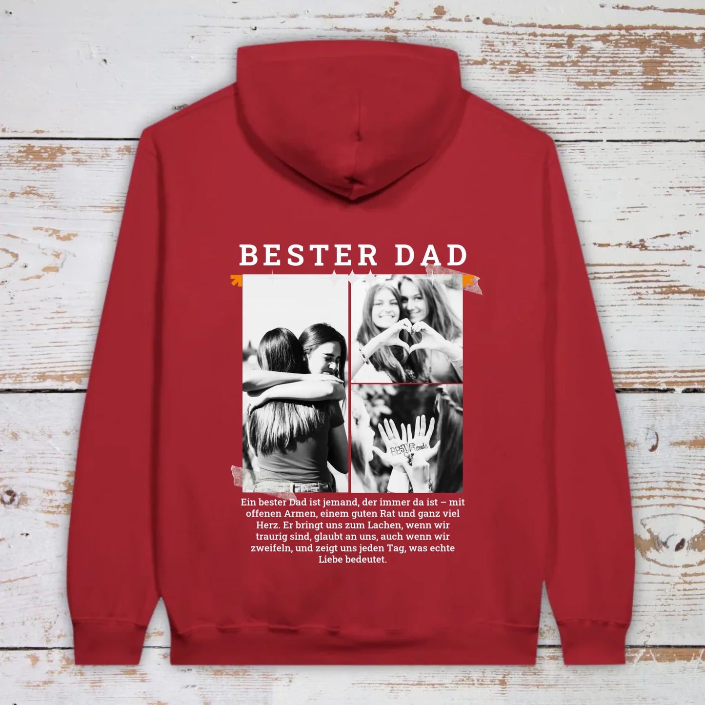 BESTER DAD Hoodie mit bis zu 3 Fotos - individueller Hoodie | Personalize Palace
