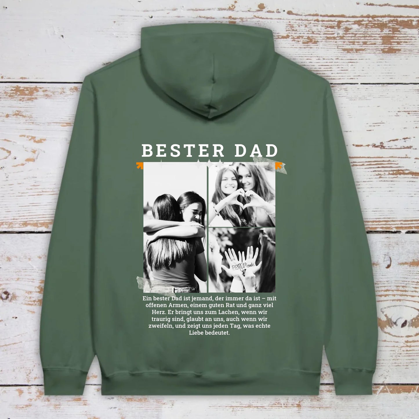 BESTER DAD Hoodie mit bis zu 3 Fotos - individueller Hoodie | Personalize Palace
