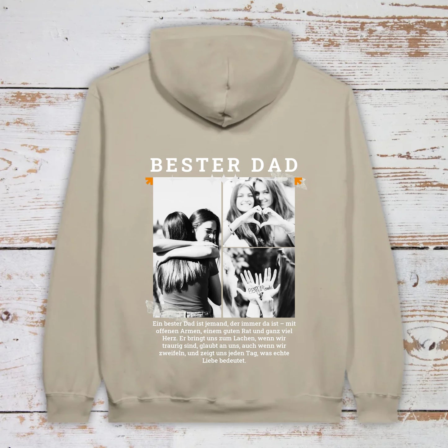 BESTER DAD Hoodie mit bis zu 3 Fotos - individueller Hoodie | Personalize Palace