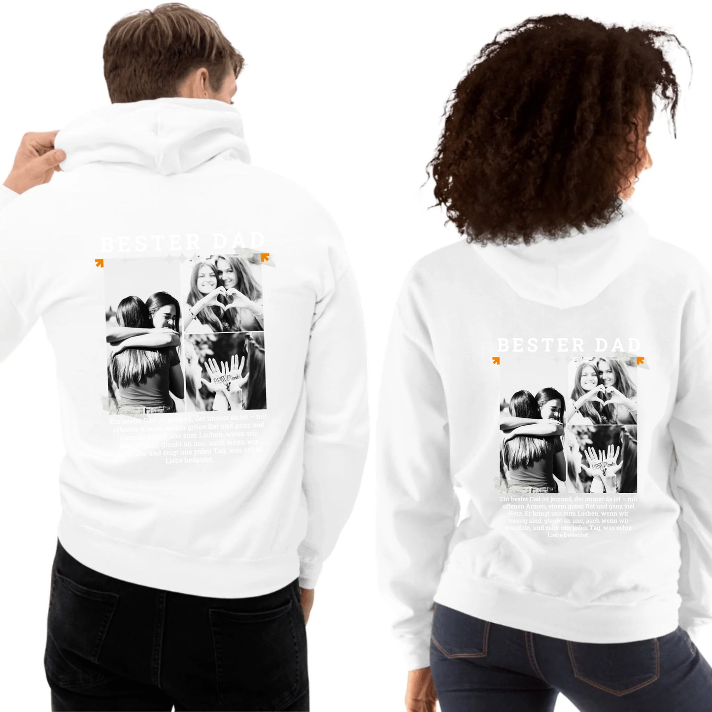 BESTER DAD Hoodie mit bis zu 3 Fotos - individueller Hoodie | Personalize Palace