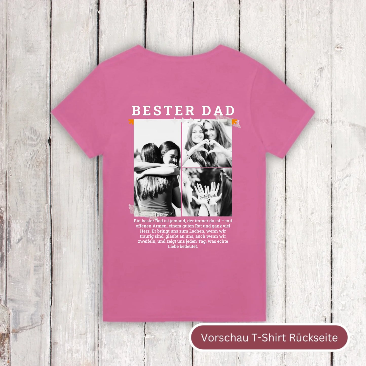 BESTER DAD Hoodie mit bis zu 3 Fotos - individueller Hoodie