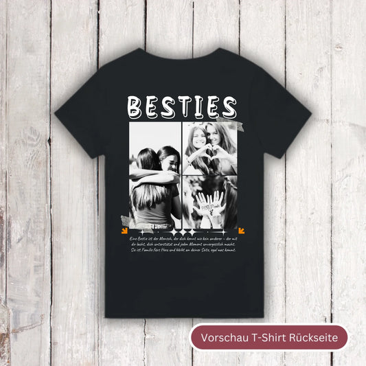 BESTIES mit bis zu 3 Fotos - individuelles Bestie T-Shirt