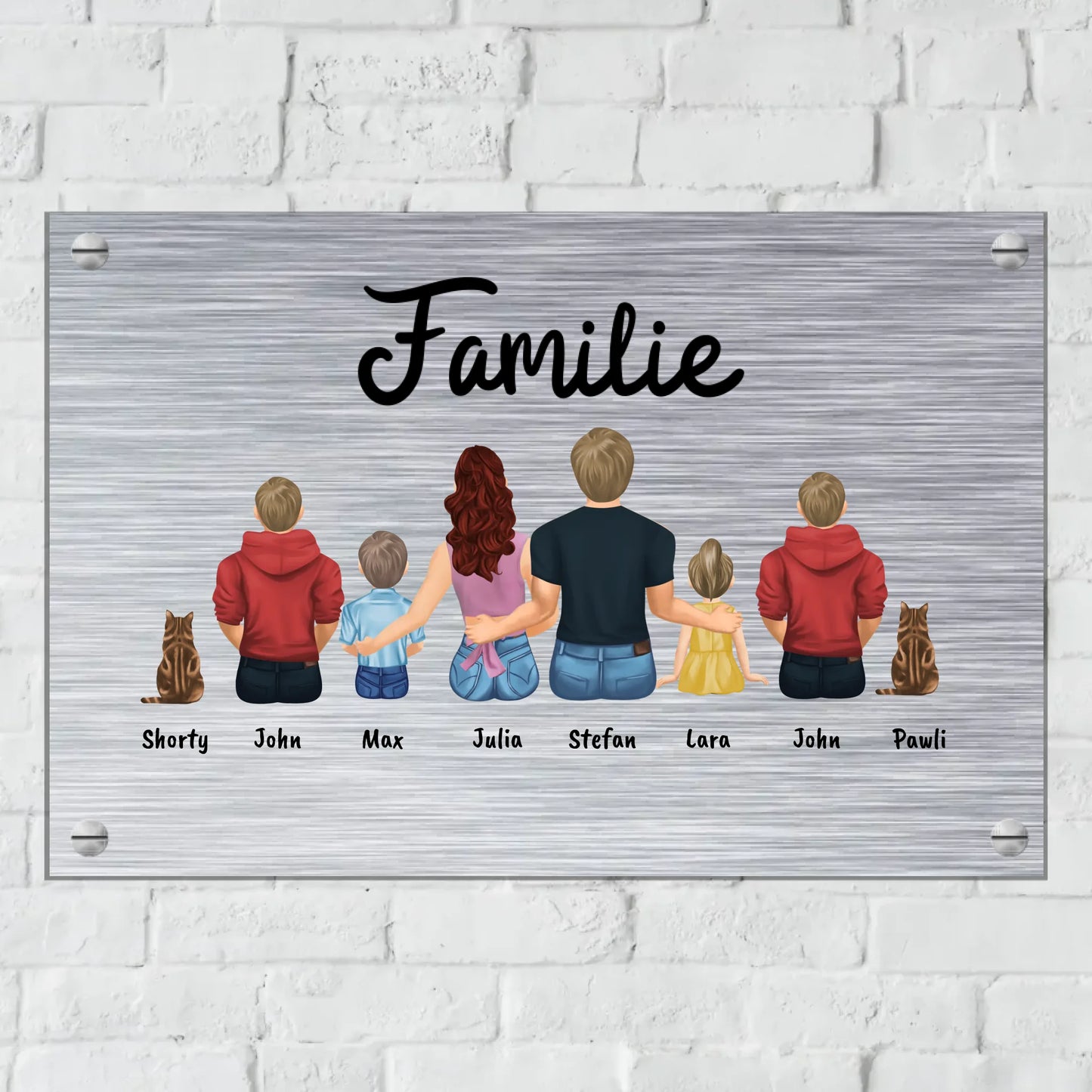 Aluminium Schild für Innen und Außen mit Löchern