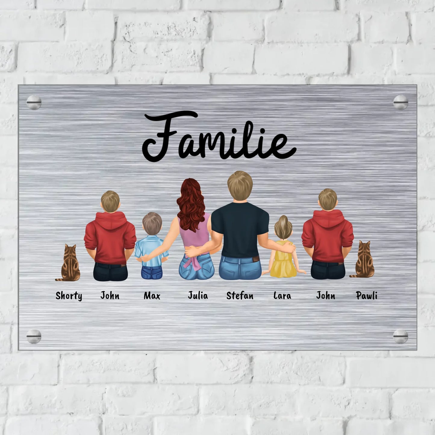 Türschild mit Löchern zum Befestigen für Innen und Außen