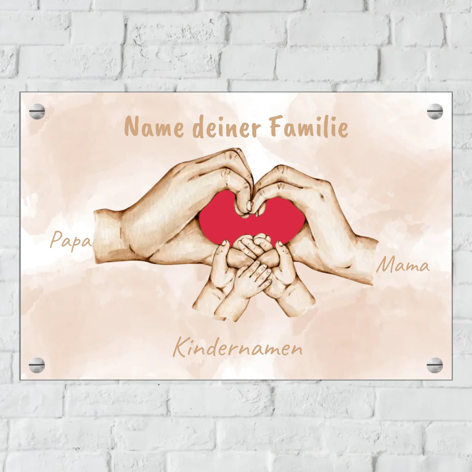 Türschild mit Löchern zum Befestigen für Innen und Außen