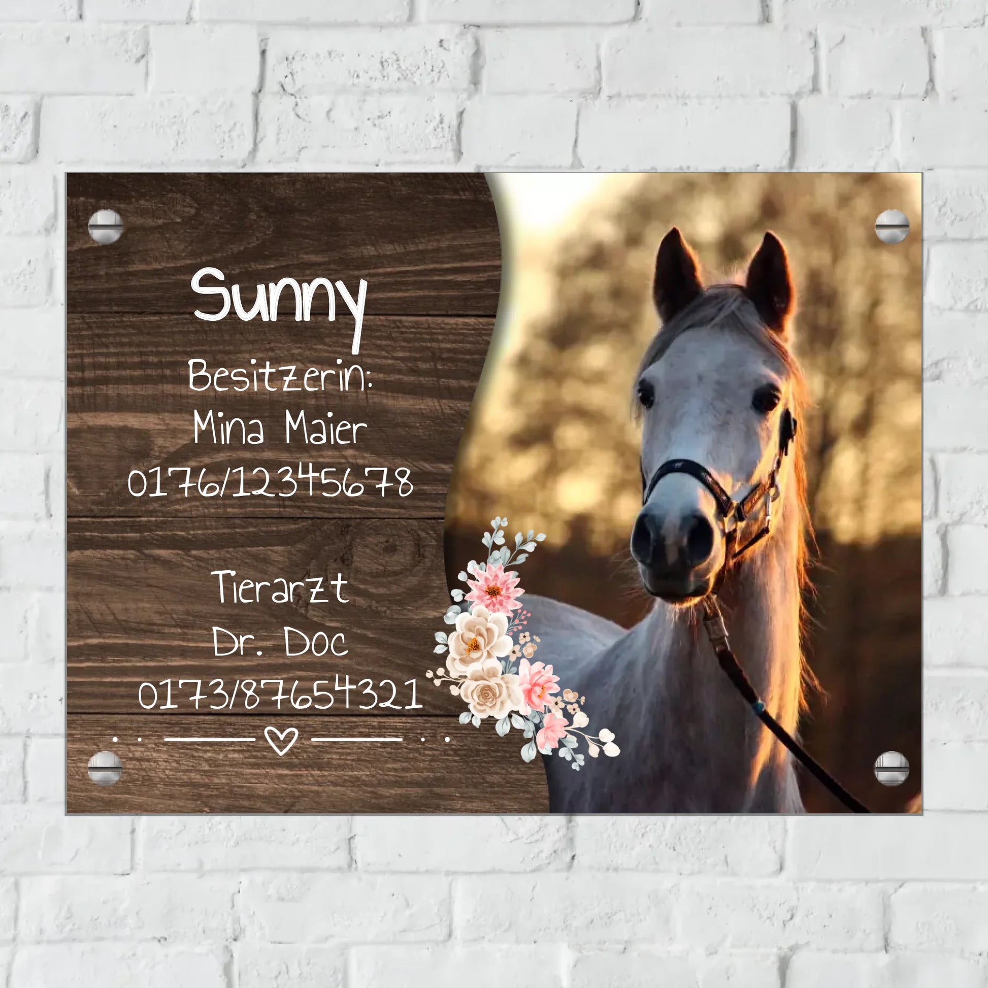 Türschild mit Löchern zum Befestigen für Innen und Außen