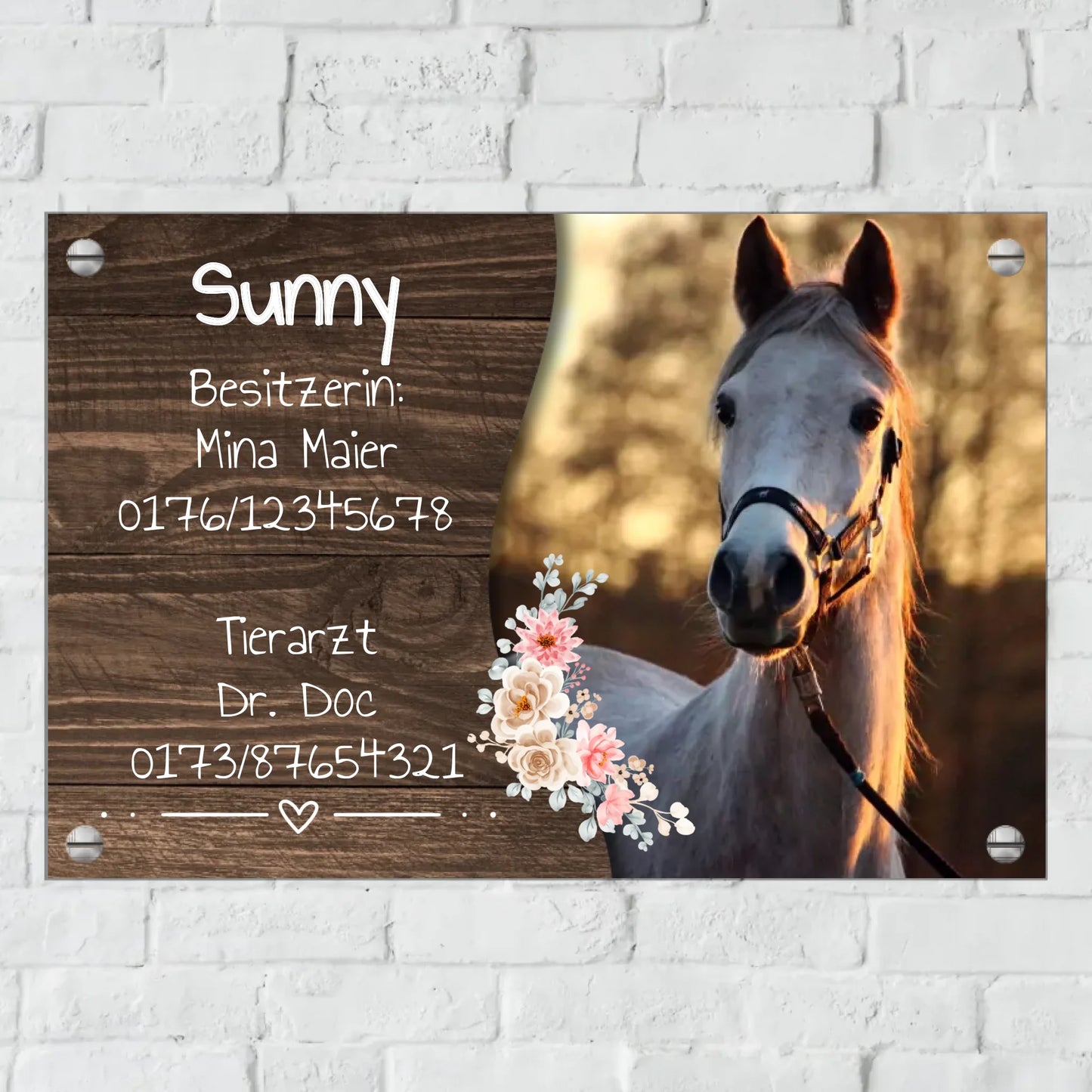 Türschild mit Löchern zum Befestigen für Innen und Außen