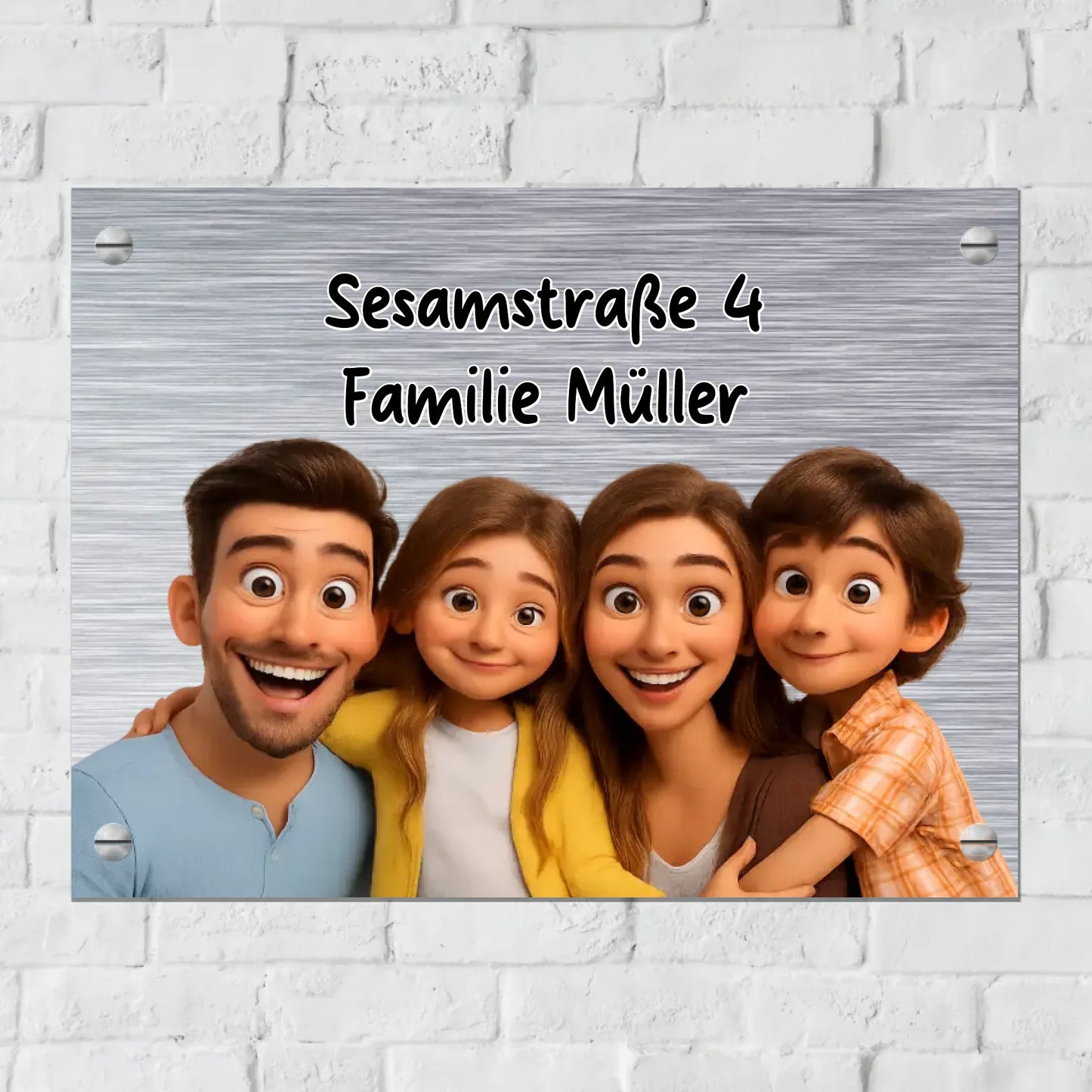 Aluminium Schild für Innen und Außen mit Löchern