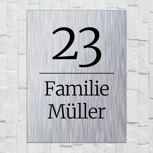 Aluminium Schild für Innen und Außen mit Löchern zur Befestigung