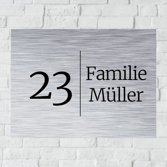 Aluminium Schild für Innen und Außen mit Löchern zur Befestigung