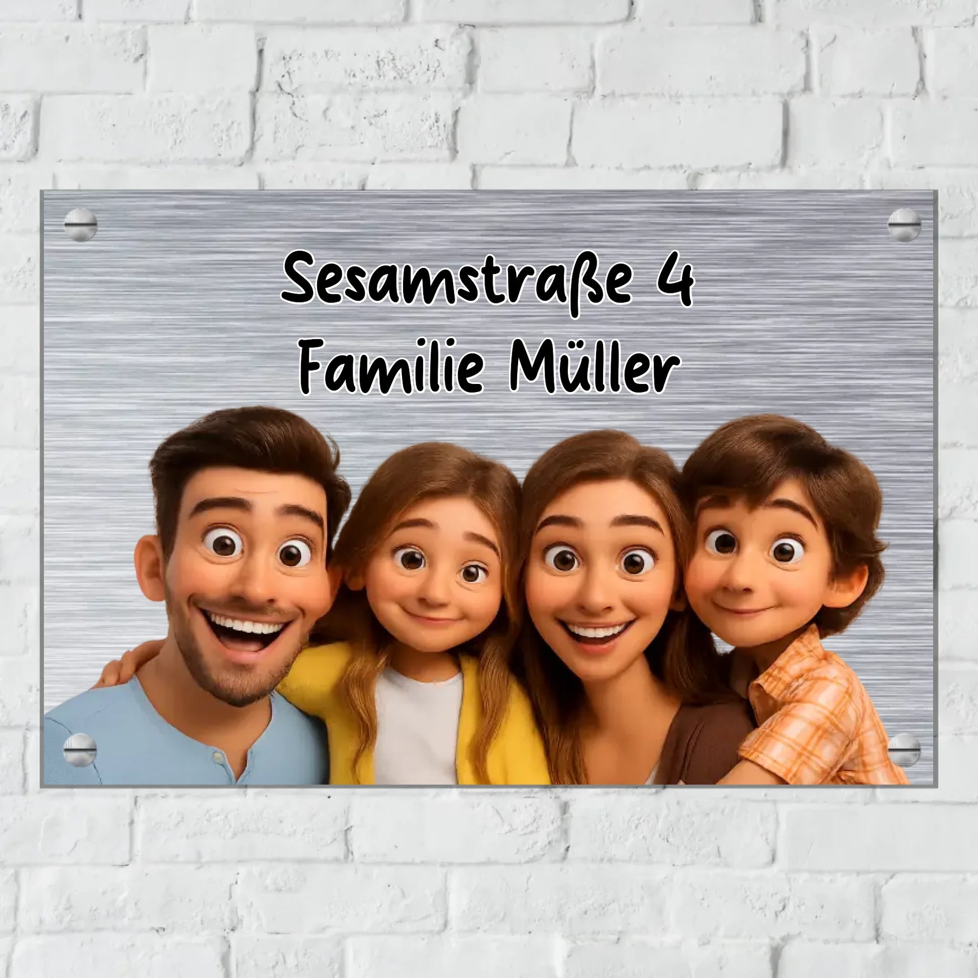 Aluminium Schild für Innen und Außen mit Löchern