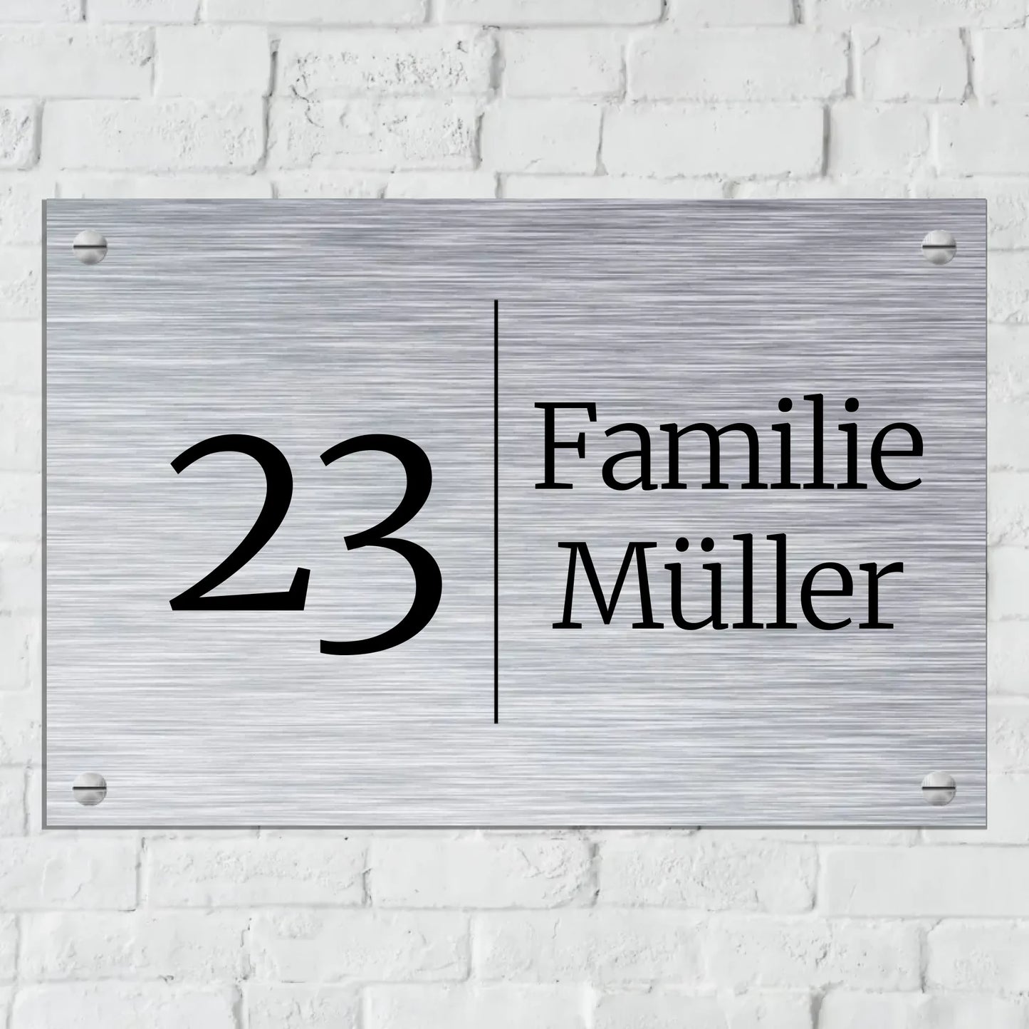 Aluminium Schild für Innen und Außen mit Löchern zur Befestigung