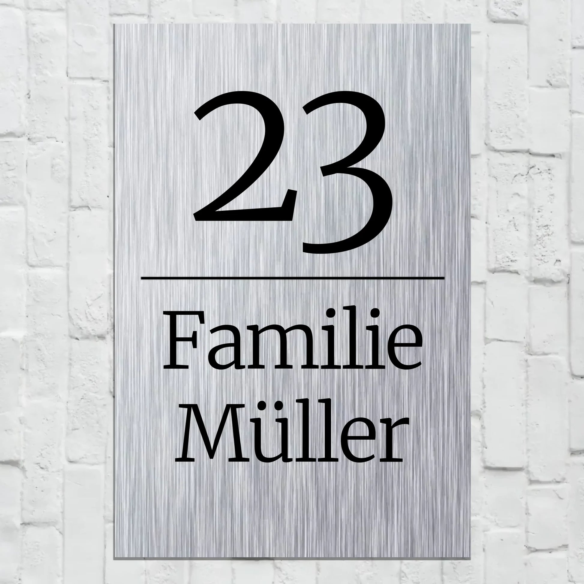 Aluminium Schild für Innen und Außen mit Löchern zur Befestigung