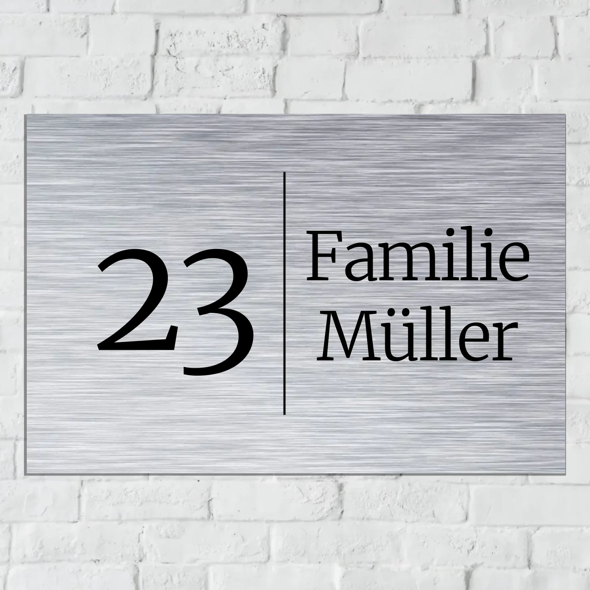 Aluminium Schild für Innen und Außen mit Löchern zur Befestigung