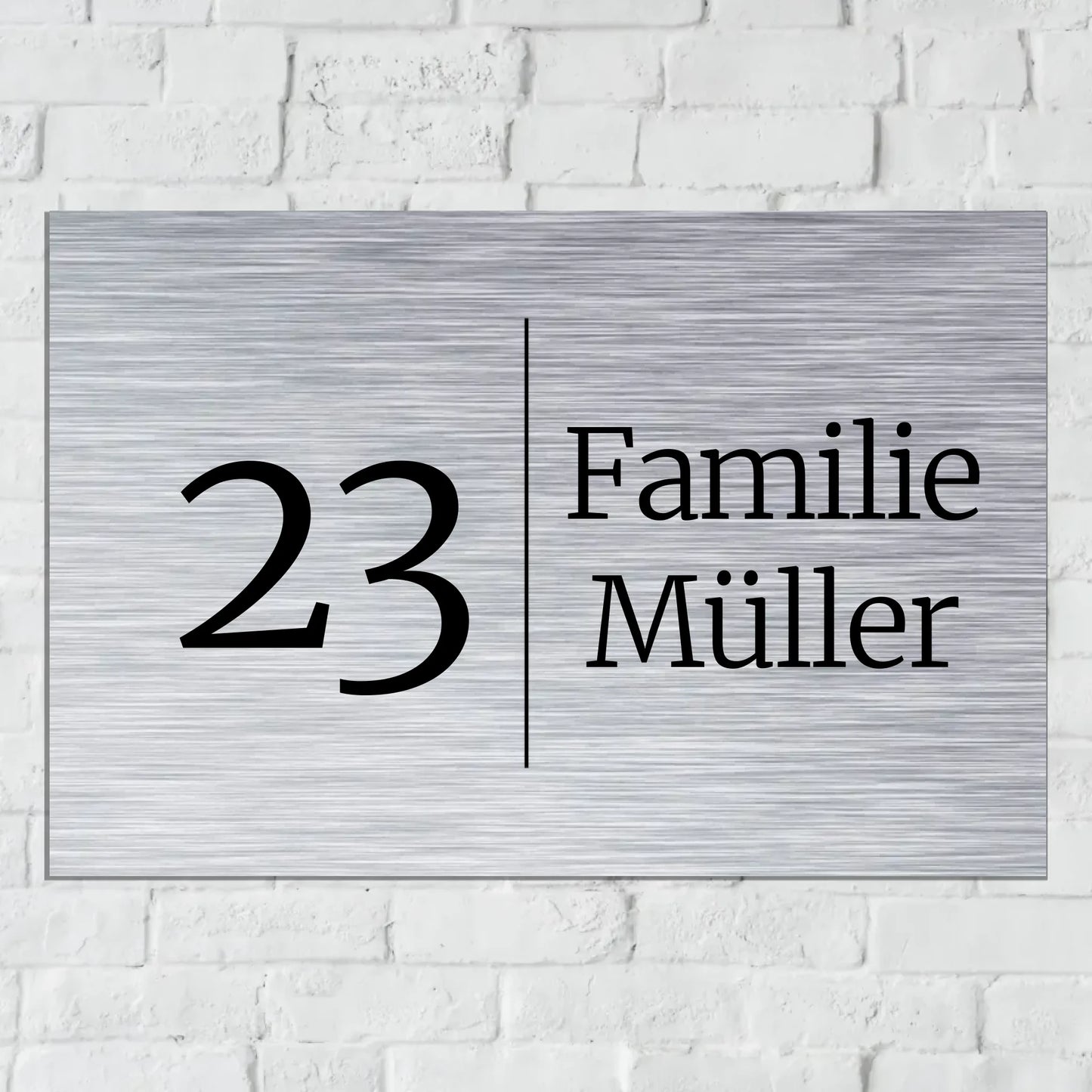 Aluminium Schild für Innen und Außen mit Löchern zur Befestigung