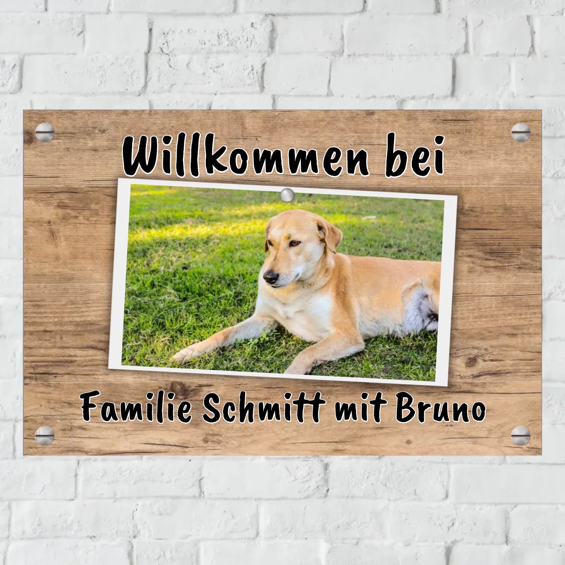 Aluminium Schild für Innen und Außen mit Löchern zur Befestigung