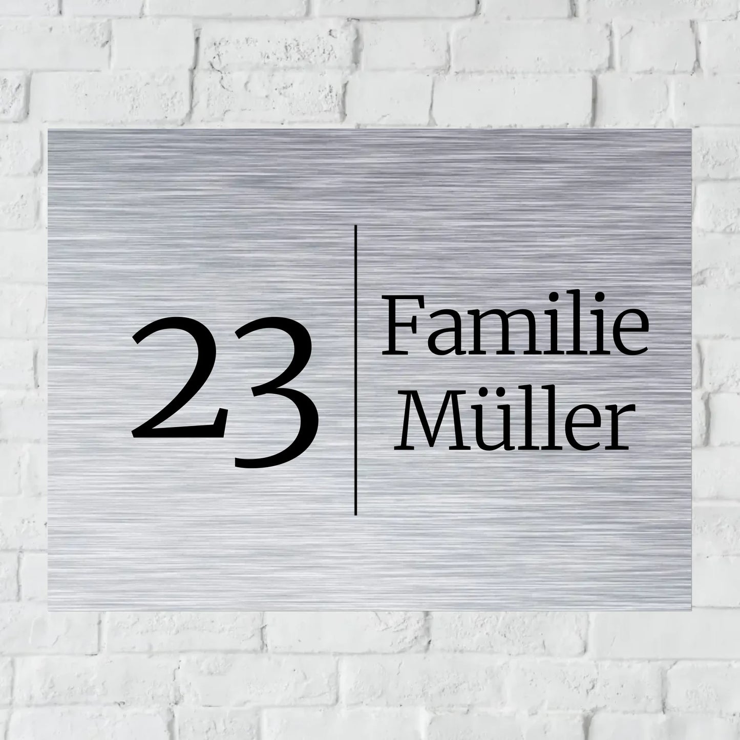 Aluminium Schild für Innen und Außen mit Löchern zur Befestigung