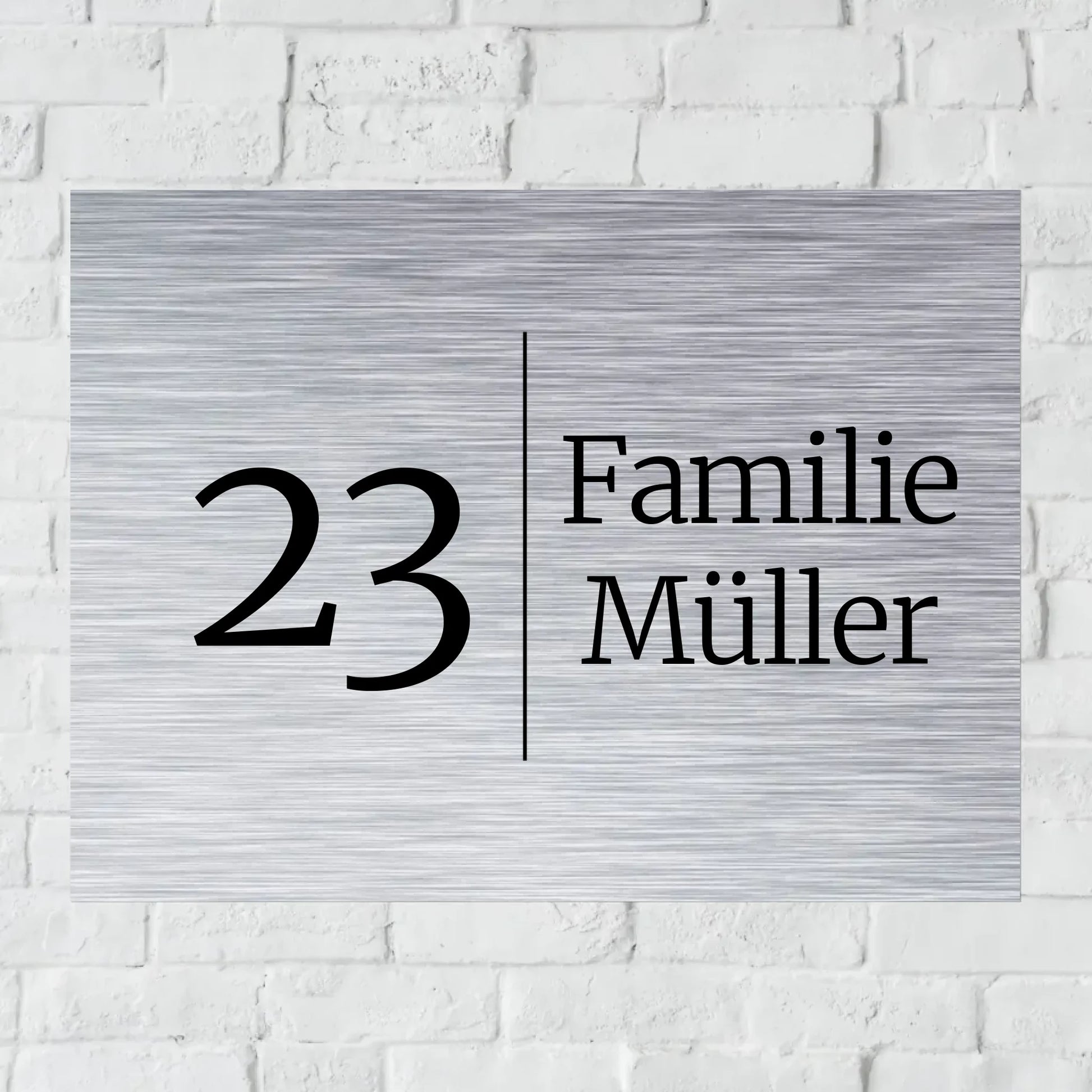 Aluminium Schild für Innen und Außen mit Löchern zur Befestigung