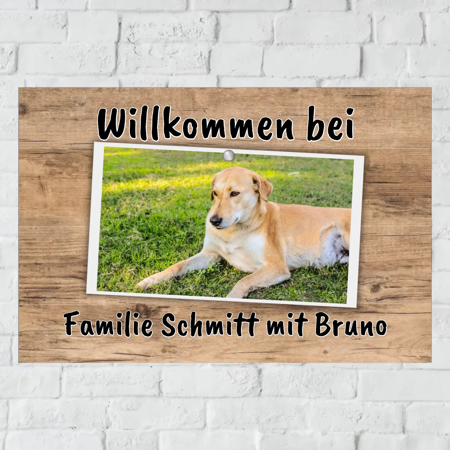 Aluminium Schild für Innen und Außen mit Löchern zur Befestigung