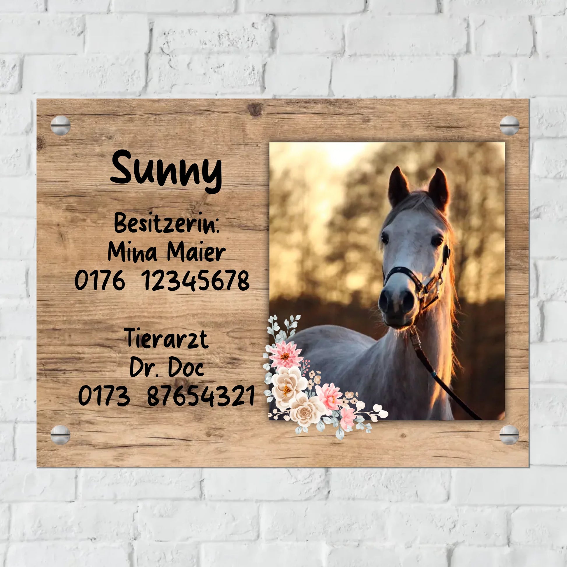 Aluminium Schild für Innen und Außen mit Löchern