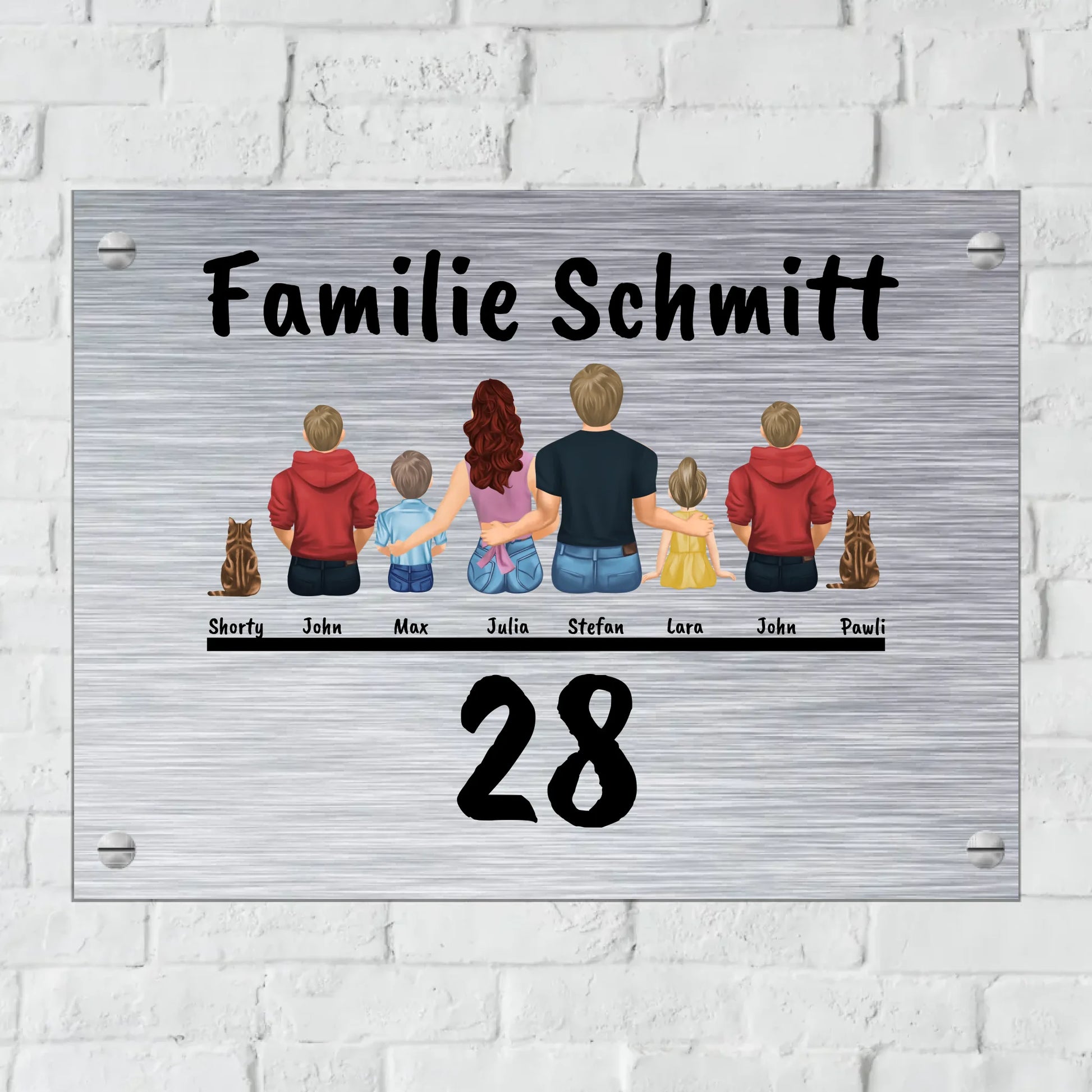 Türschild mit Löchern zum Befestigen für Innen und Außen