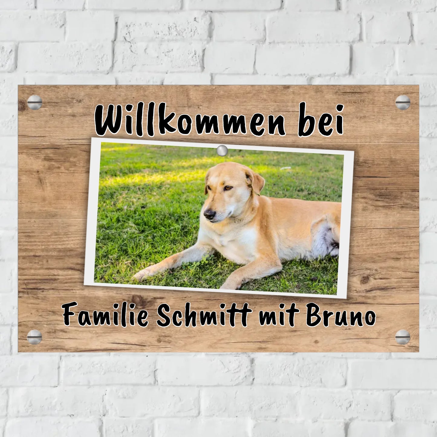 Aluminium Schild für Innen und Außen mit Löchern zur Befestigung