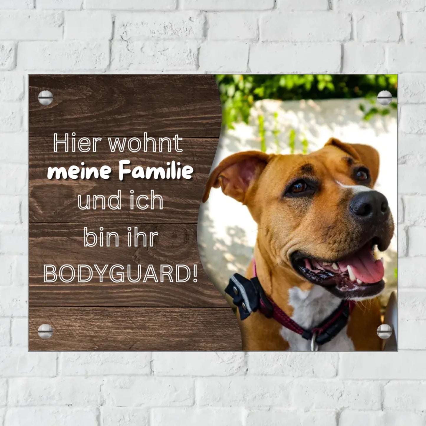 Türschild mit Löchern zum Befestigen für Innen und Außen