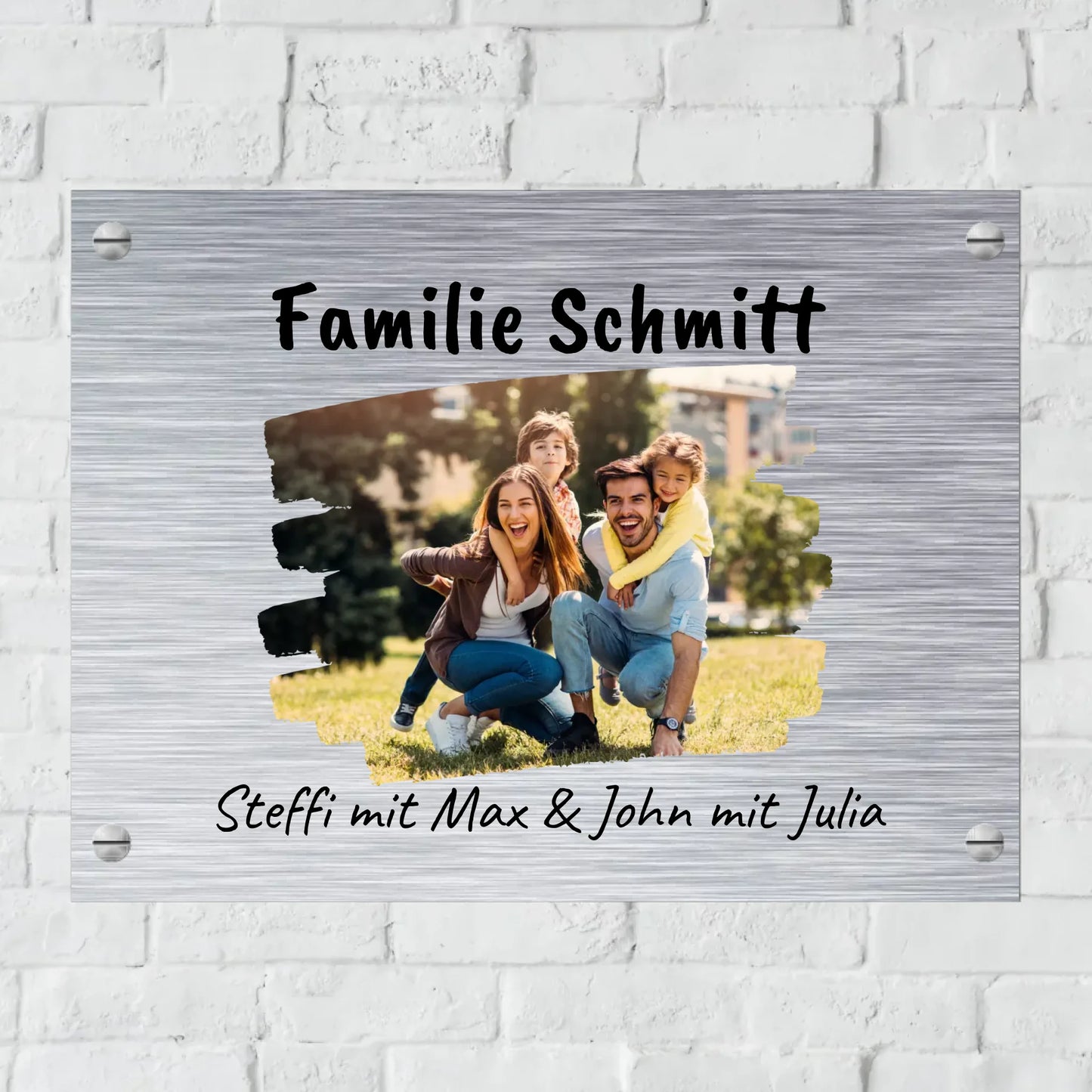 Aluminium Schild für Innen und Außen mit Löchern zur Befestigung