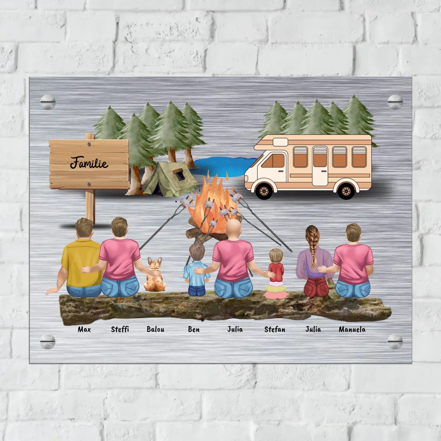 Aluminium Schild für Innen und Außen mit Löchern zur Befestigung