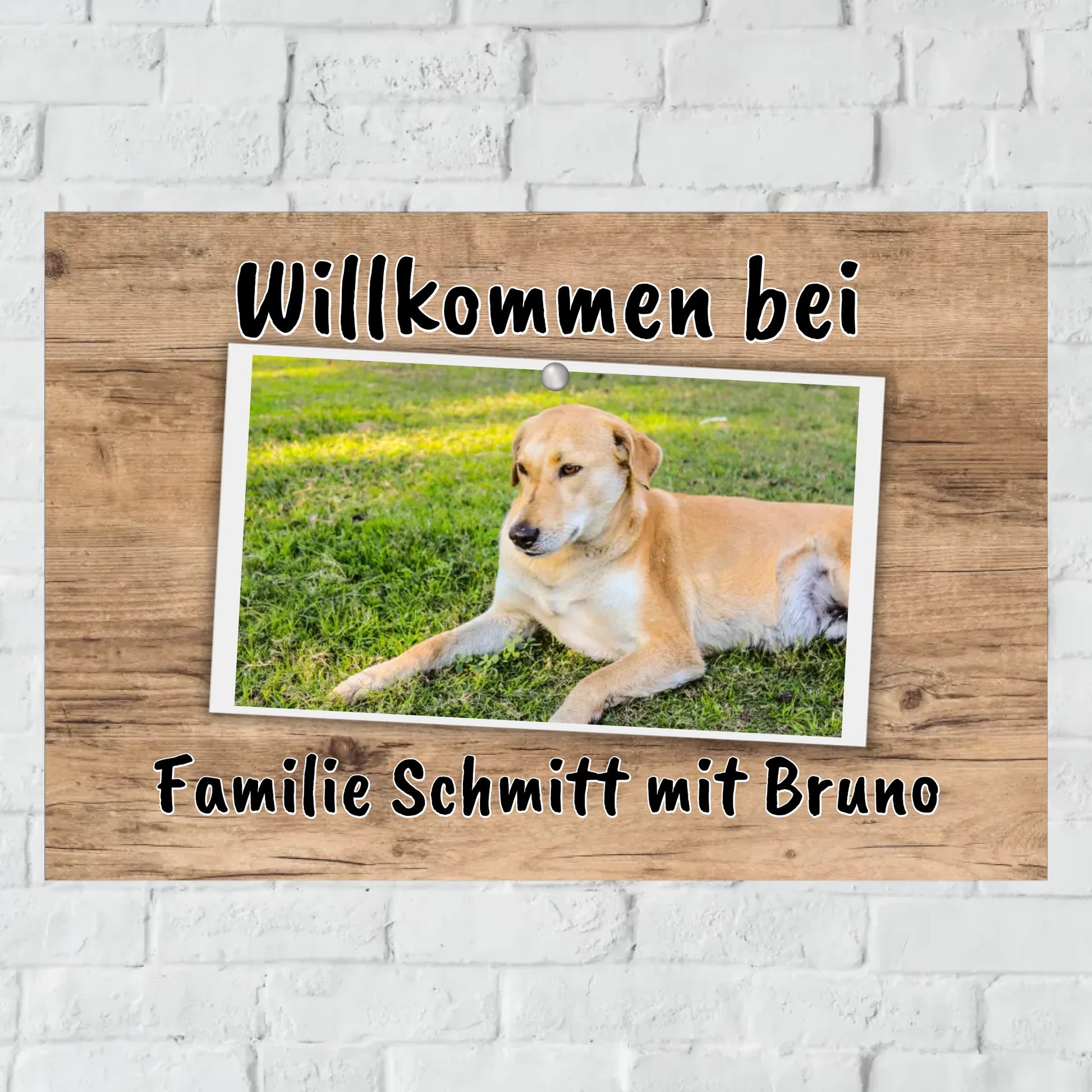 Aluminium Schild für Innen und Außen mit Löchern zur Befestigung