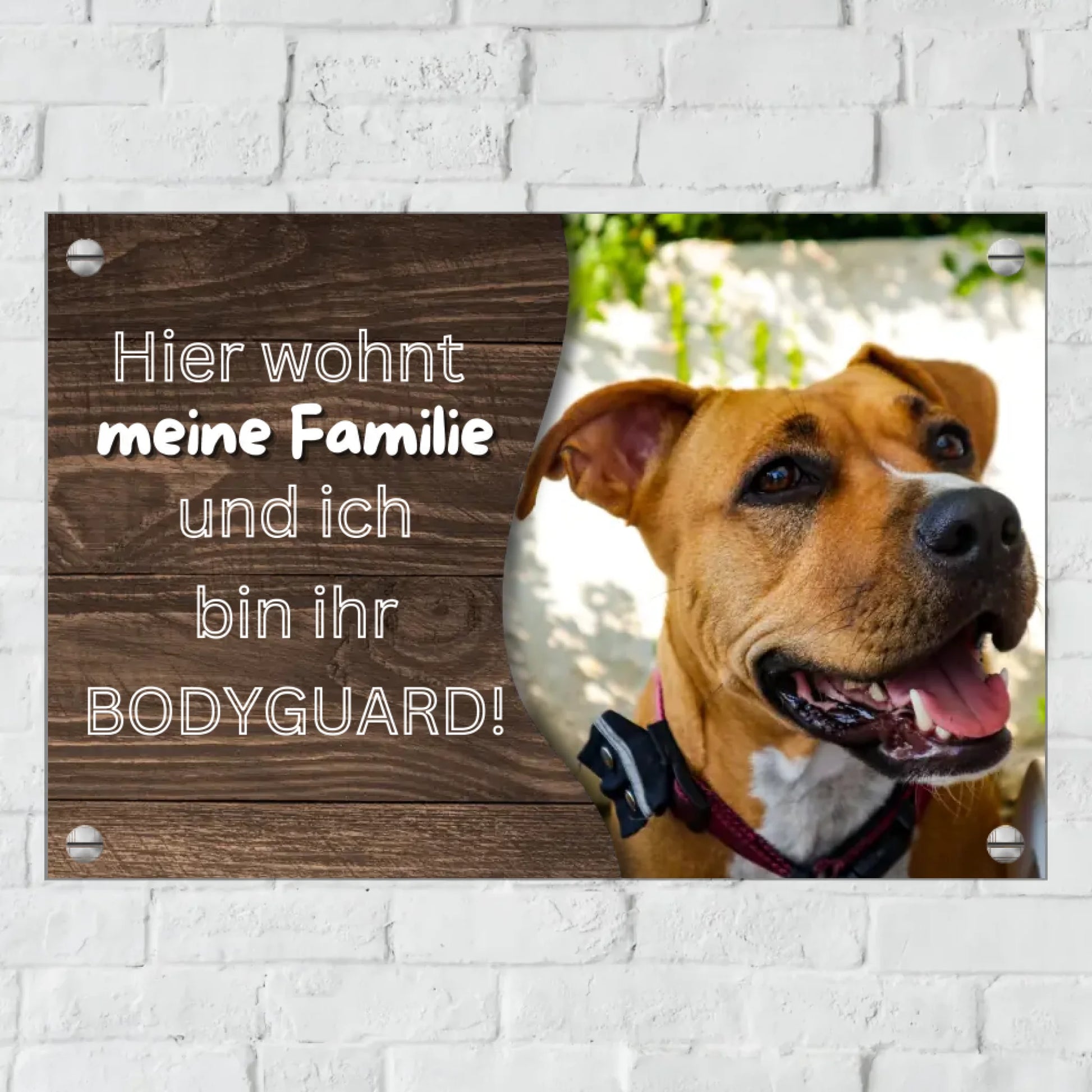 Türschild mit Löchern zum Befestigen für Innen und Außen