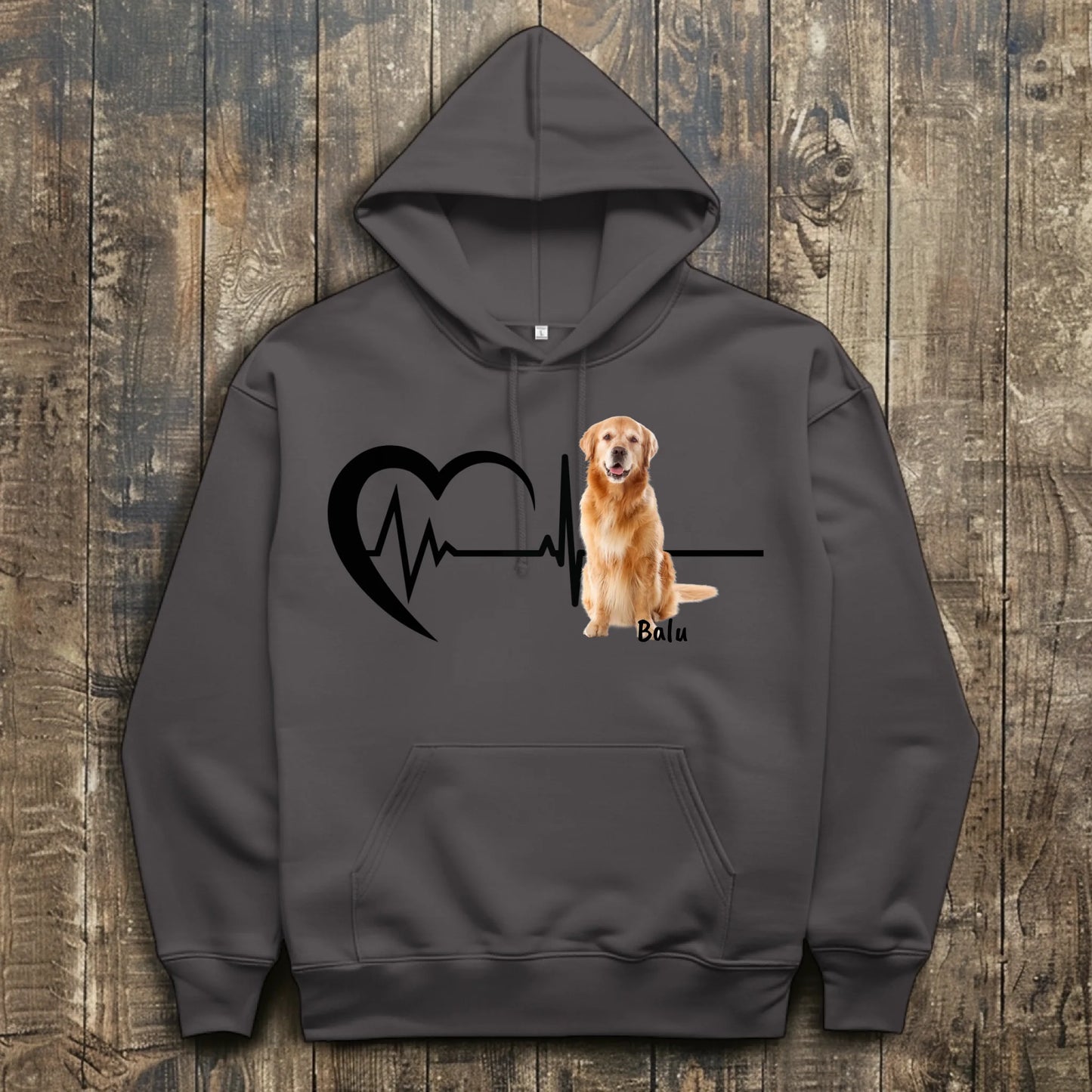 front_Charcoal (Heather)_The Walking Dad - individueller Hoodie_mockup