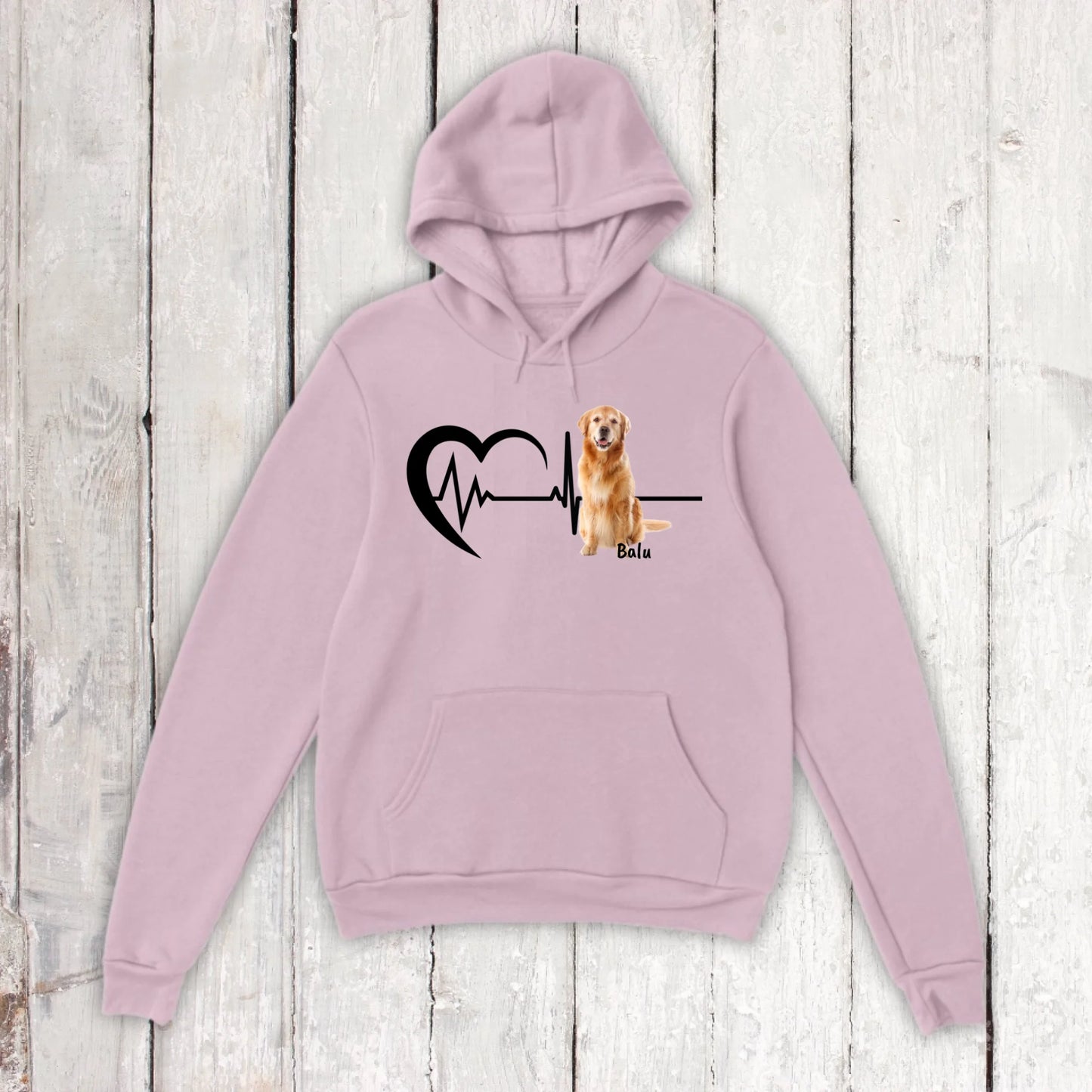 Herzschlag mit Foto - Individueller Hoodie oder Sweatshirt