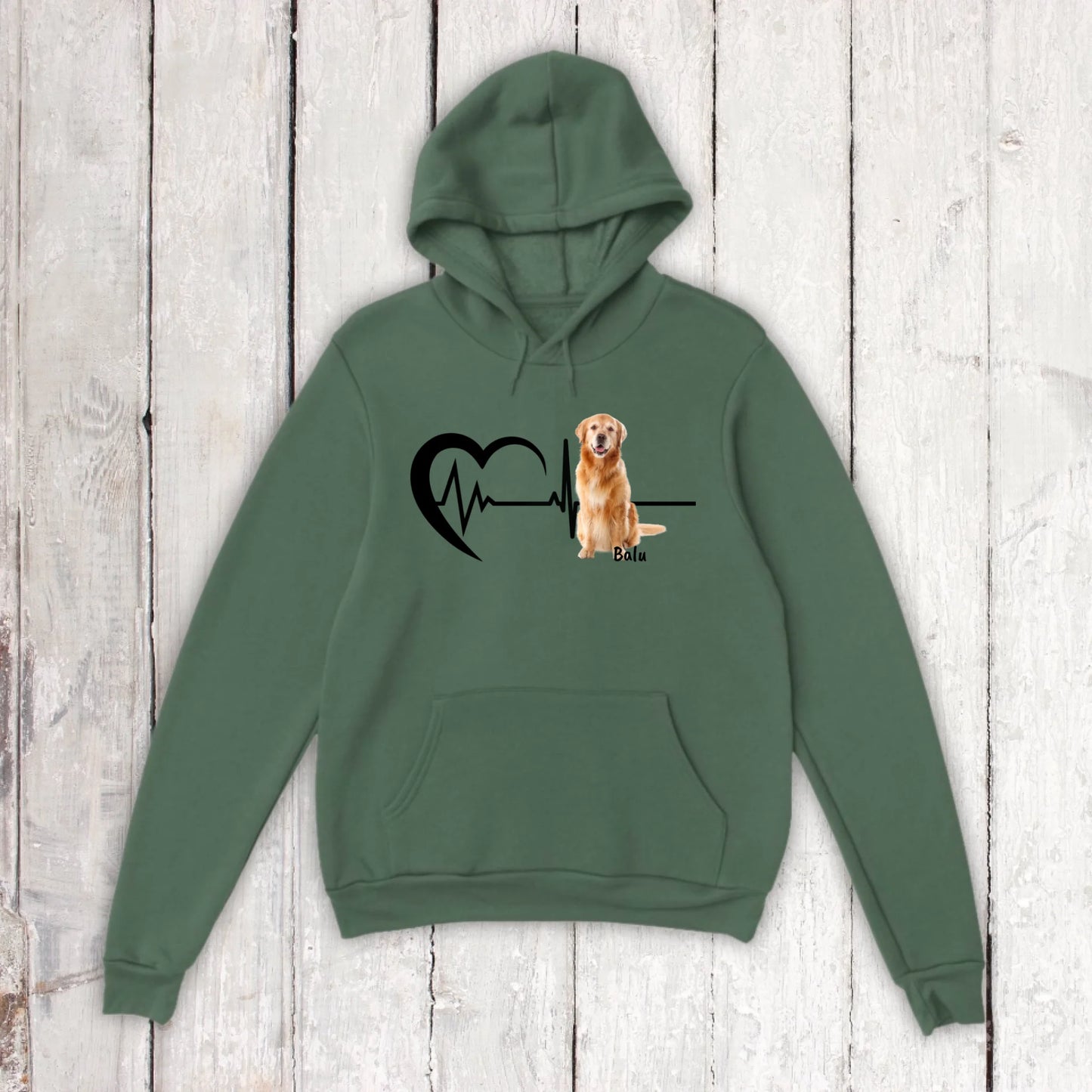 Herzschlag mit Foto - Individueller Hoodie oder Sweatshirt