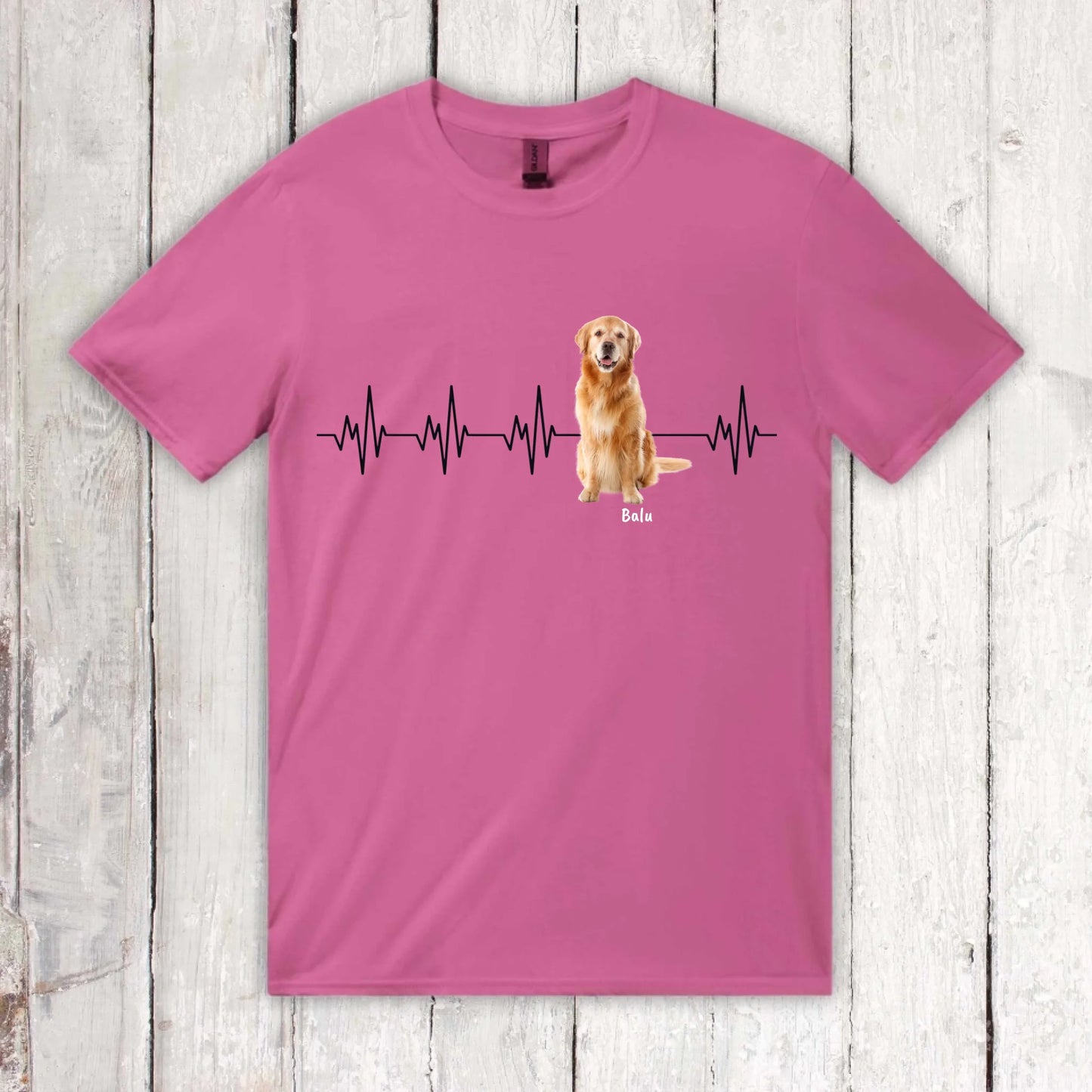 Herzschlag mit Foto - Individuelles T-Shirt (2) | Personalize Palace
