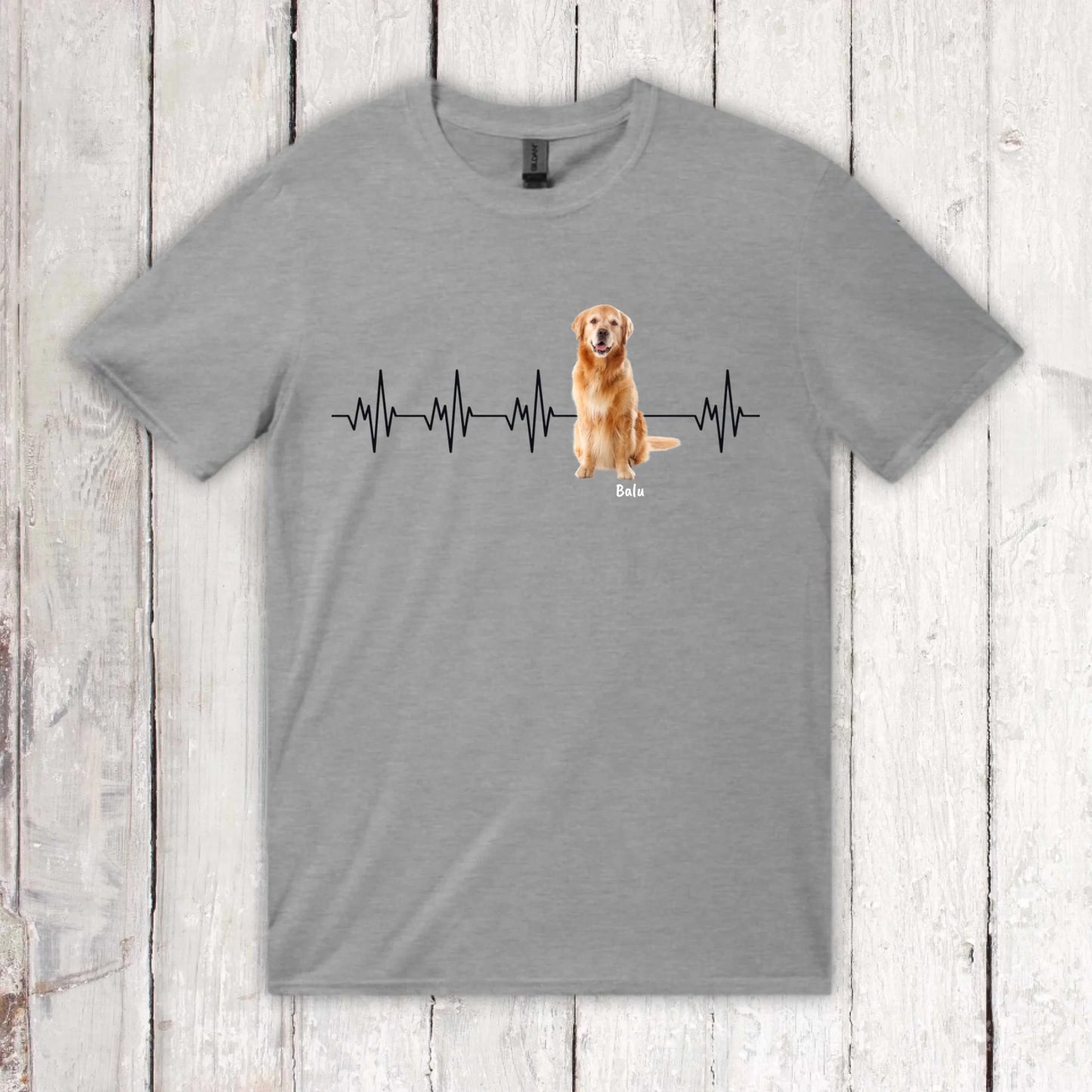Herzschlag mit Foto - Individuelles T-Shirt (2) | Personalize Palace