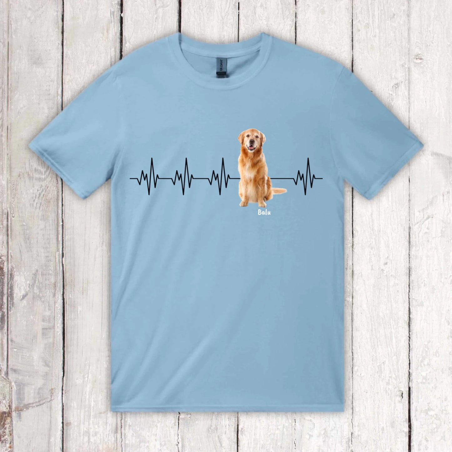 Herzschlag mit Foto - Individuelles T-Shirt (2)