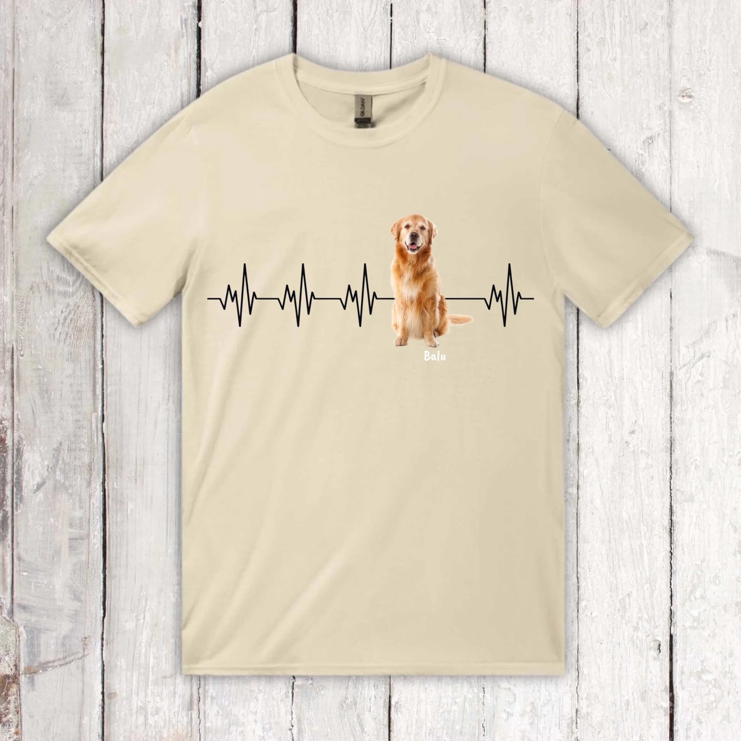 Herzschlag mit Foto - Individuelles T-Shirt (2)