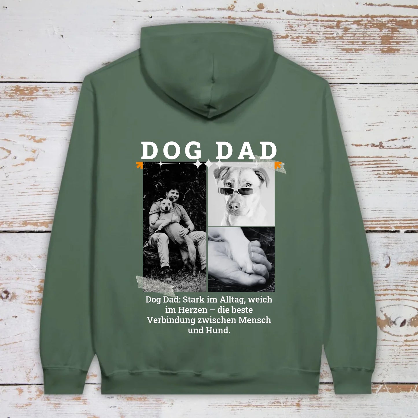 Dog Dad mit bis zu 3 Fotos - individueller Hoodie | Personalize Palace