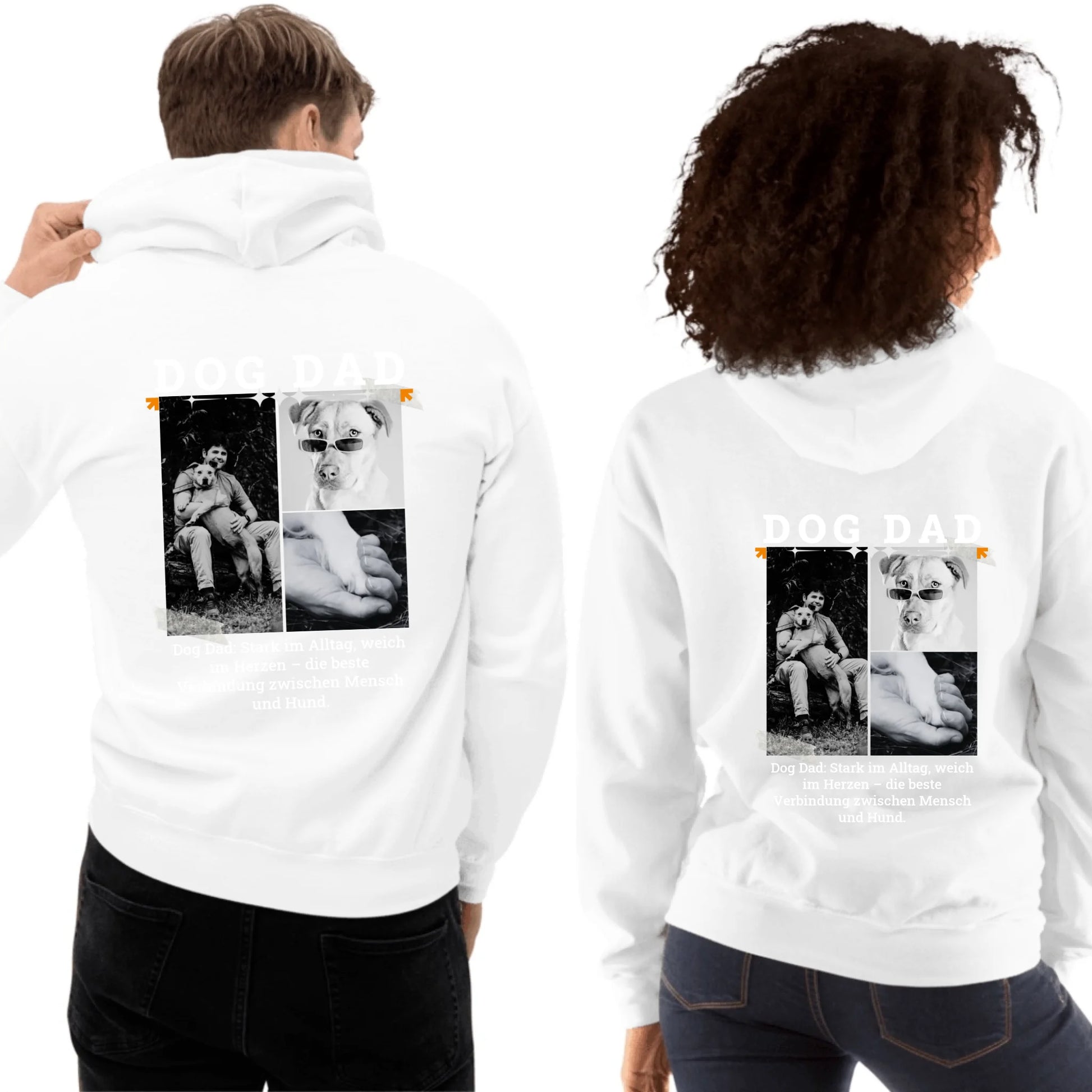 Dog Dad mit bis zu 3 Fotos - individueller Hoodie | Personalize Palace