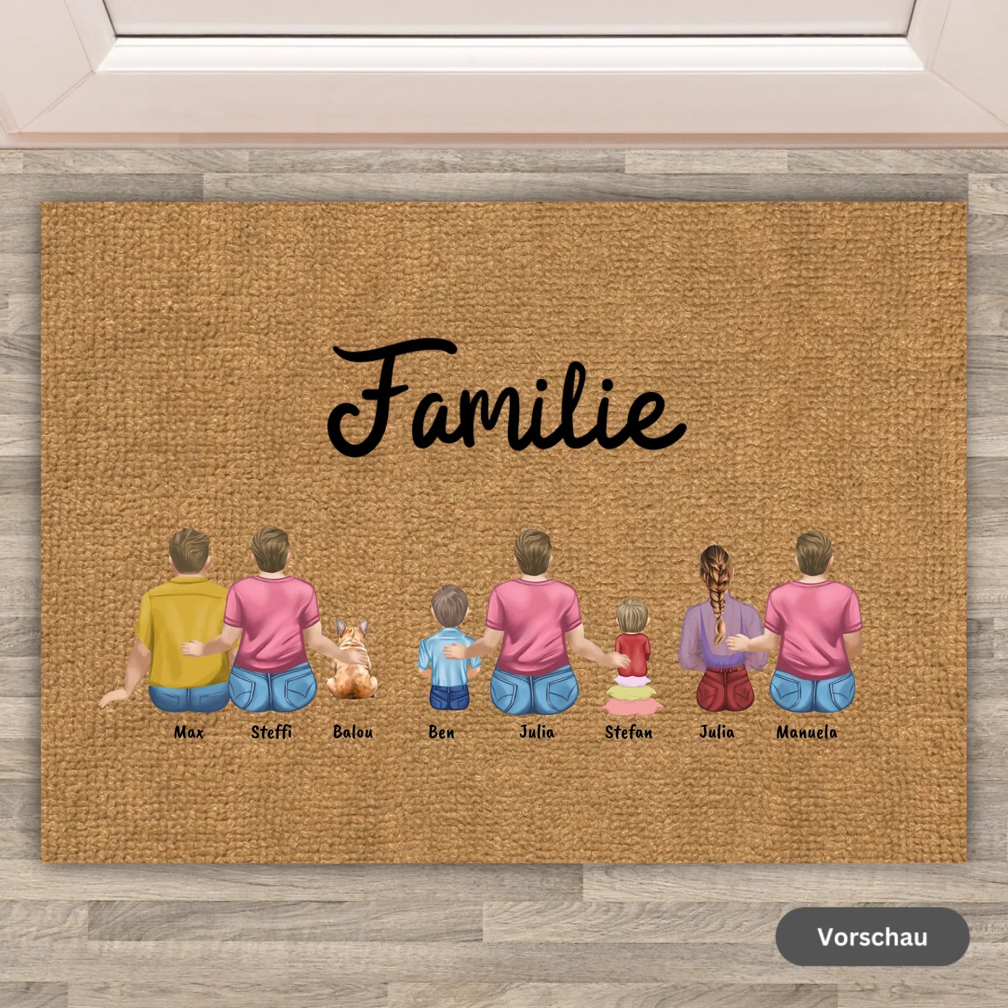 Familie - Individuelle Fußmatte | Personalize Palace