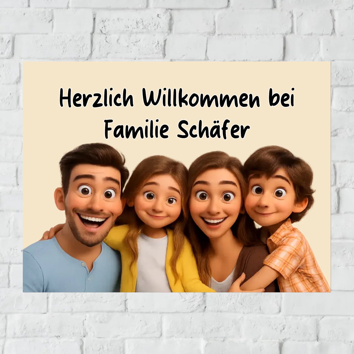 Aluminium Schild für Innen und Außen mit Löchern zur Befestigung