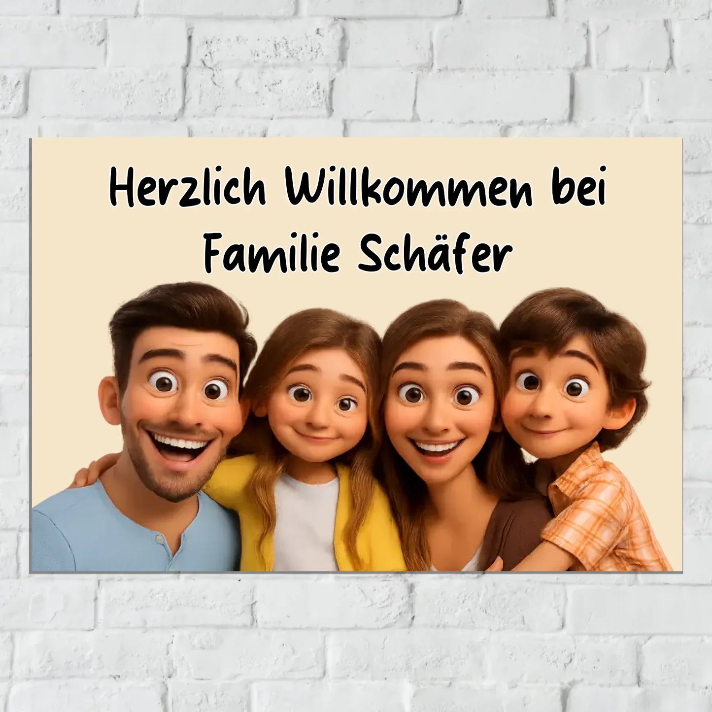 Aluminium Schild für Innen und Außen mit Löchern zur Befestigung