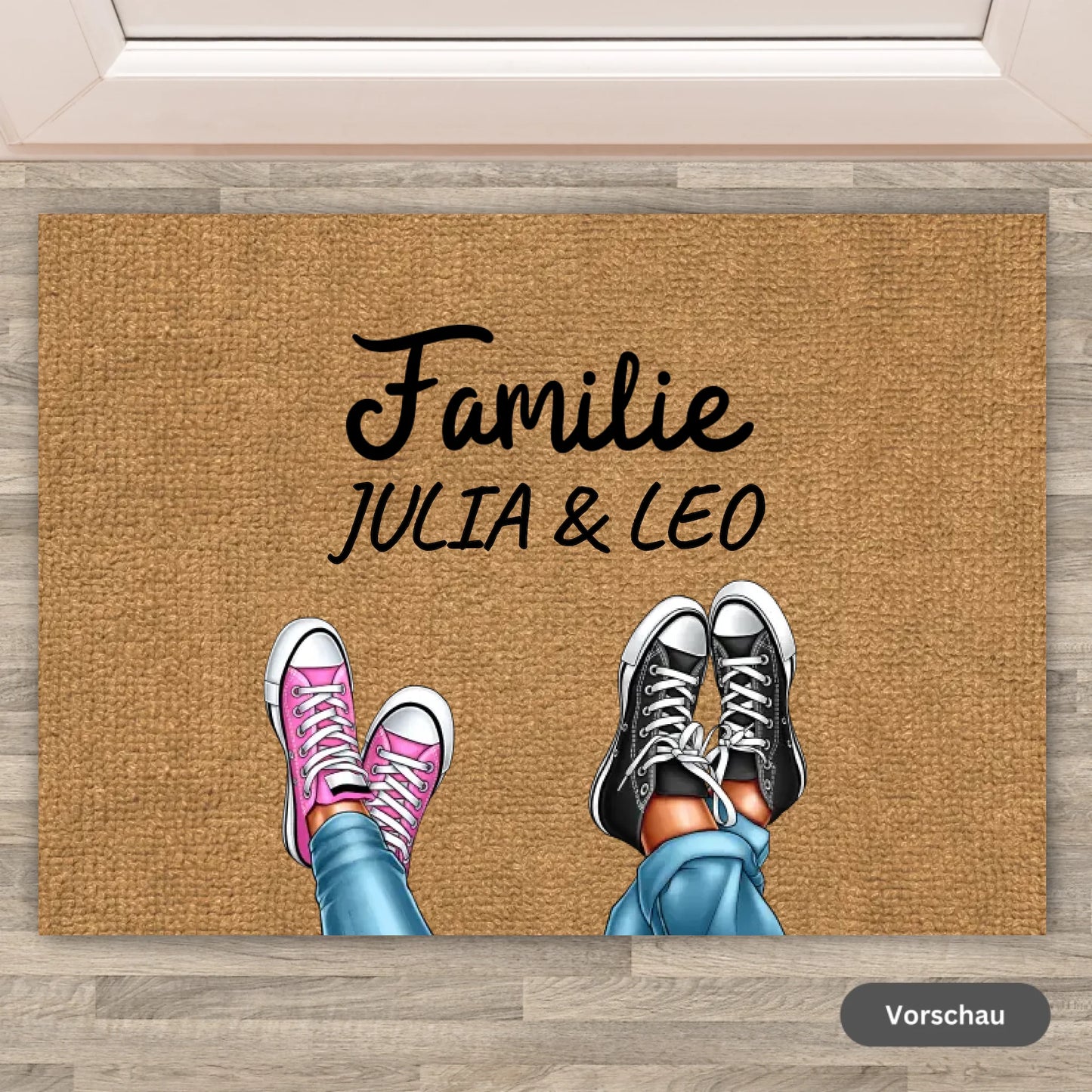 One adult with/without child or pet - Individual doormat