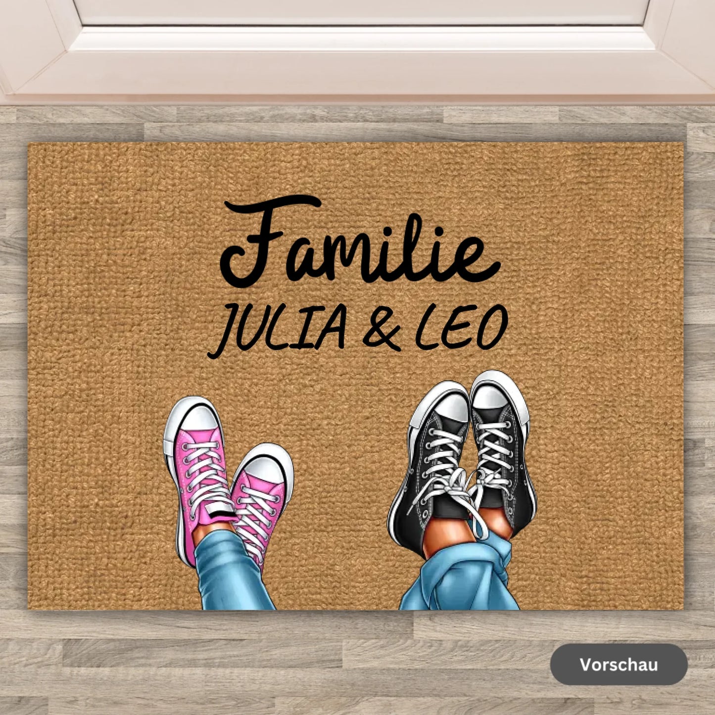 Colorful feet, hands and paws - Personalized doormat