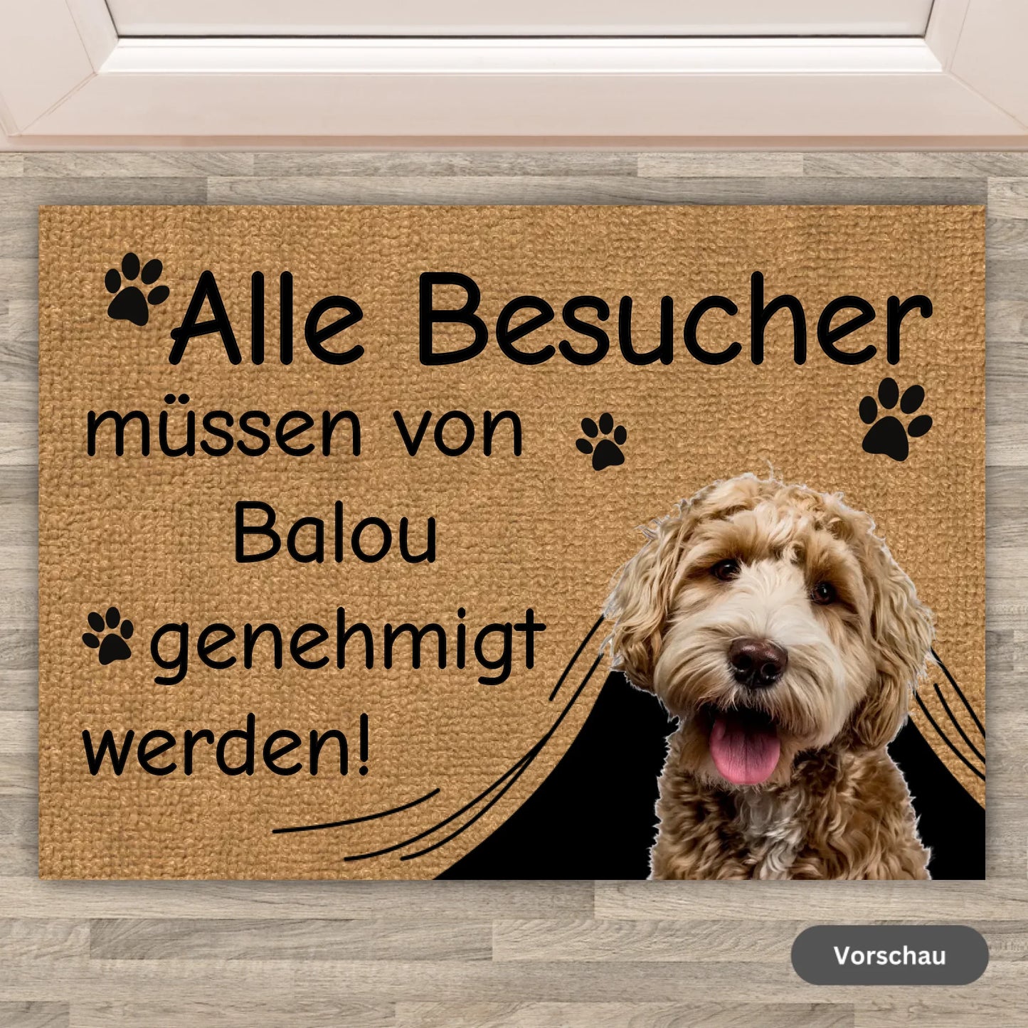 All visitors must be approved! - Individual doormat