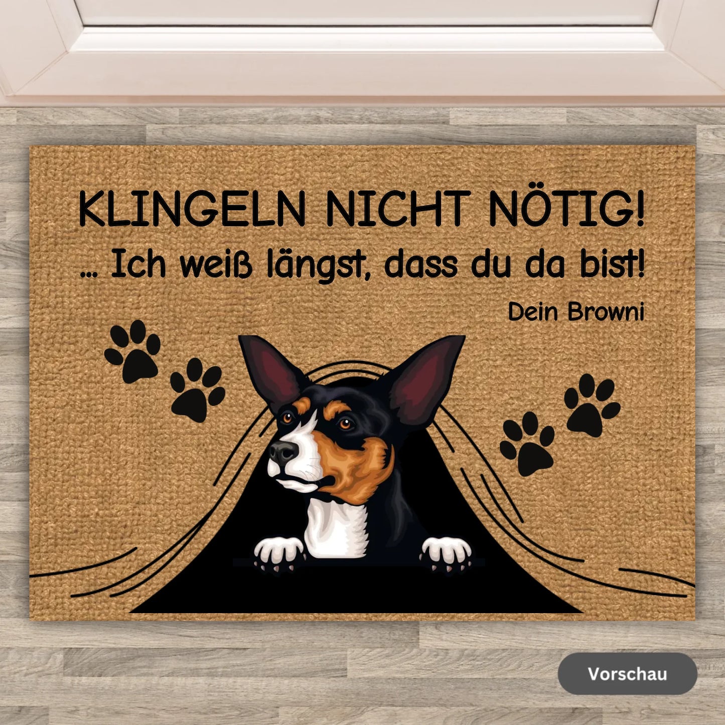 Klingeln nicht nötig - Individuelle Fußmatte