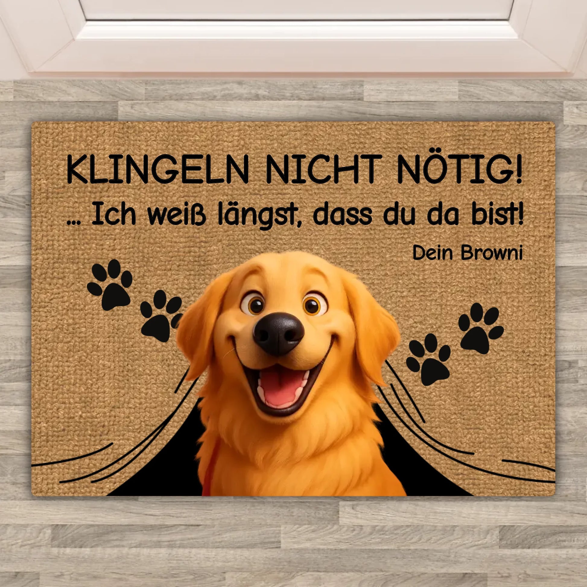 klingeln nicht nötig Fußmatte Cartoon Design