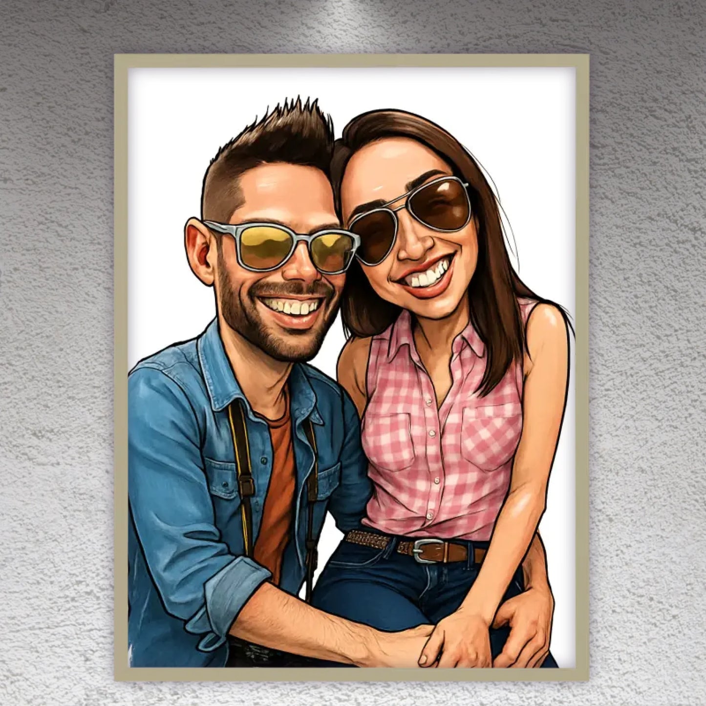 Dein Foto als Karikatur - individuelle Leinwand