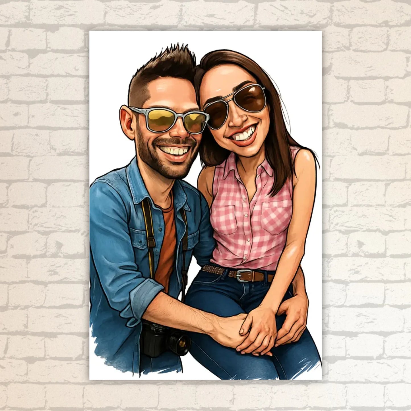 Dein Foto als Karikatur - individuelle Leinwand